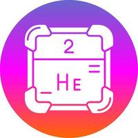 Helium Glyphe Gradient Kreis Symbol vektor