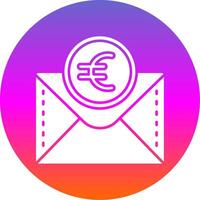 Euro Glyphe Gradient Kreis Symbol vektor