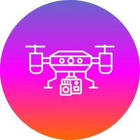 Kamera Drohne Glyphe Gradient Kreis Symbol vektor