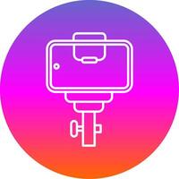 Selfie Glyphe Gradient Kreis Symbol vektor