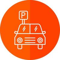 Parkplatz Linie rot Kreis Symbol vektor