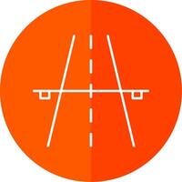 Autobahn Linie rot Kreis Symbol vektor