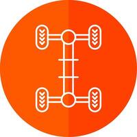 Chassis Linie rot Kreis Symbol vektor