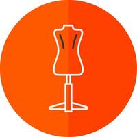 Mannequin Linie rot Kreis Symbol vektor