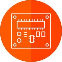 pcb Tafel Linie rot Kreis Symbol vektor