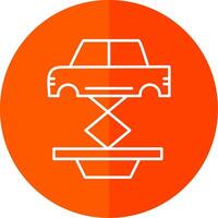 Auto Reparatur Linie rot Kreis Symbol vektor