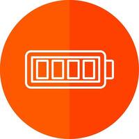 Batterie Linie rot Kreis Symbol vektor