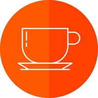 Kaffee Tasse Linie rot Kreis Symbol vektor