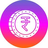 Rupee Glyphe Gradient Kreis Symbol vektor