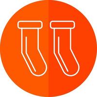 Socken Linie rot Kreis Symbol vektor