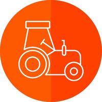 Traktor Linie rot Kreis Symbol vektor