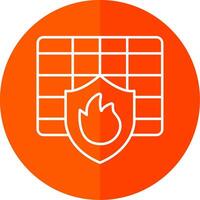 Firewall Linie rot Kreis Symbol vektor