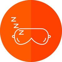 Schlafen Maske Linie rot Kreis Symbol vektor