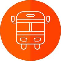 Schule Bus Linie rot Kreis Symbol vektor
