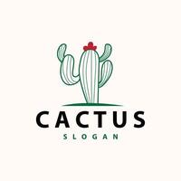 Kaktus Logo Vektor Wüste Grün Pflanze Design elegant Stil Symbol Symbol Illustration