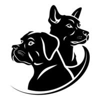 ai genererad enkel hund logotyp vektor illustration