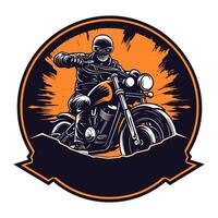 ai generiert einfach Motorrad Jungtier Logo. Vektor Illustration