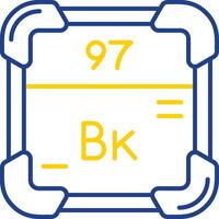 berkelium linje två Färg ikon vektor