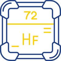 Hafnium Linie zwei Farbe Symbol vektor