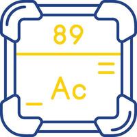 aktinium linje två Färg ikon vektor