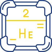 Helium Linie zwei Farbe Symbol vektor