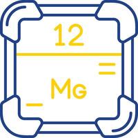 Magnesium Linie zwei Farbe Symbol vektor