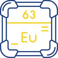 Europium Linie zwei Farbe Symbol vektor