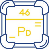 Palladium Linie zwei Farbe Symbol vektor