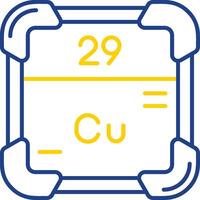 koppar linje två Färg ikon vektor
