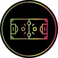 fotboll strategi linje lutning på grund av Färg ikon vektor
