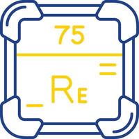 Rhenium Linie zwei Farbe Symbol vektor