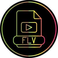 flv Linie Gradient fällig Farbe Symbol vektor