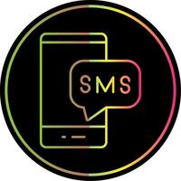 SMS Linie Gradient fällig Farbe Symbol vektor