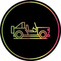 Safari Jeep Linie Gradient fällig Farbe Symbol vektor