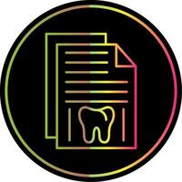 Dental Aufzeichnung Linie Gradient fällig Farbe Symbol vektor