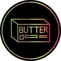 Butter Linie Gradient fällig Farbe Symbol vektor