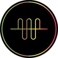 Audio- Welle Linie Gradient fällig Farbe Symbol vektor