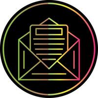 e-post linje lutning på grund av Färg ikon vektor