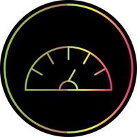hastighetsmätare linje lutning på grund av Färg ikon vektor