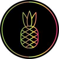 Ananas Linie Gradient fällig Farbe Symbol vektor