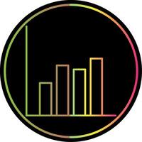 bar Diagram linje röd cirkel ikon vektor