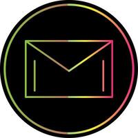 Mail Linie Gradient fällig Farbe Symbol vektor