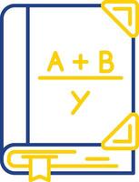 Algebra Linie zwei Farbe Symbol vektor