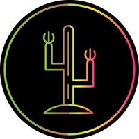 Kaktus Linie Gradient fällig Farbe Symbol vektor