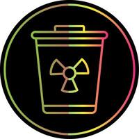 toxisk avfall linje lutning på grund av Färg ikon vektor
