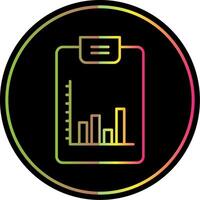 Bar Diagramm Linie Gradient fällig Farbe Symbol vektor