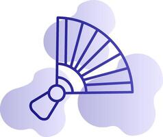 Chinesisch Hand Ventilator Vektor Symbol