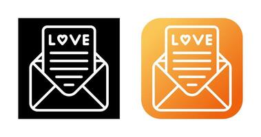 romantisk kärlek brev vektor ikon