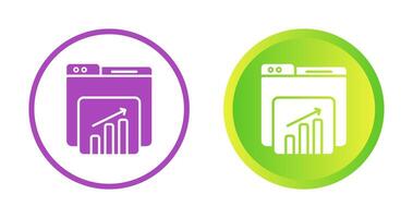 Webseite Statistiken Vektor Symbol