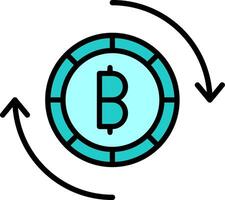 Bitcoin Austausch Vektor Symbol